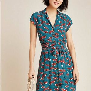 NWT Fox Print Catherine Shirtdress